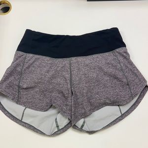 Grey lululemon speed up shorts